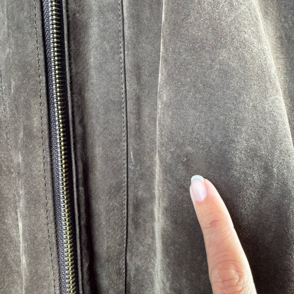 Vintage St. Johns Bay Hooded Faux Fur Lined Washable Suede Coat in Brown Size XL - Picture 3 of 11